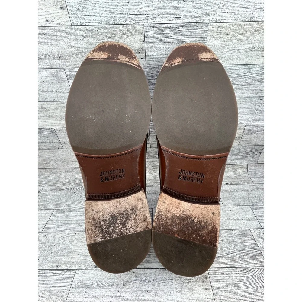 Johnston & Murphy Men Sz 11 M Brown Leather Cap Toe Oxford Dress Shoes‎ 20-5090